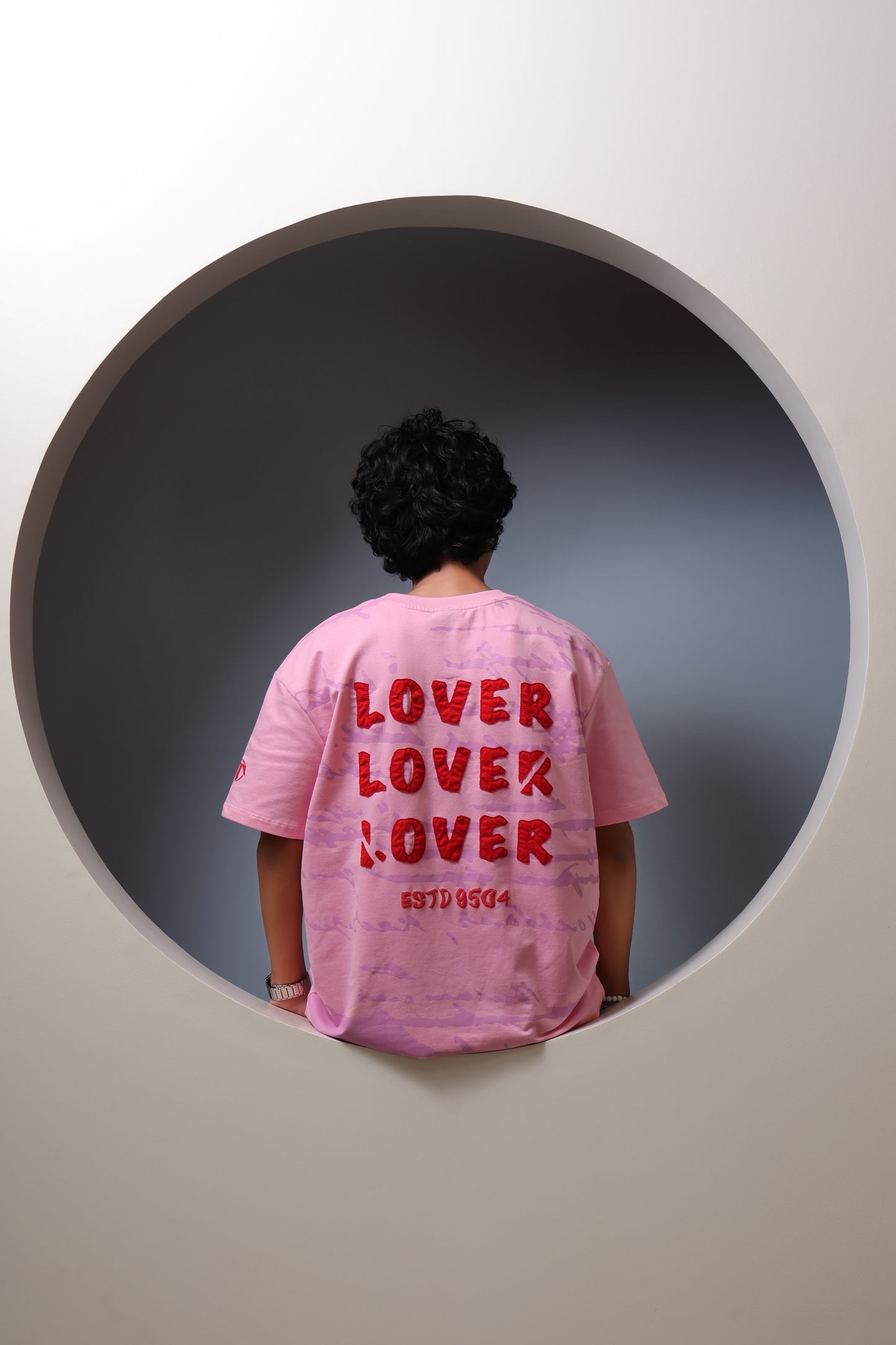 PINK LOVE LOGGED OUT T-SHIRT