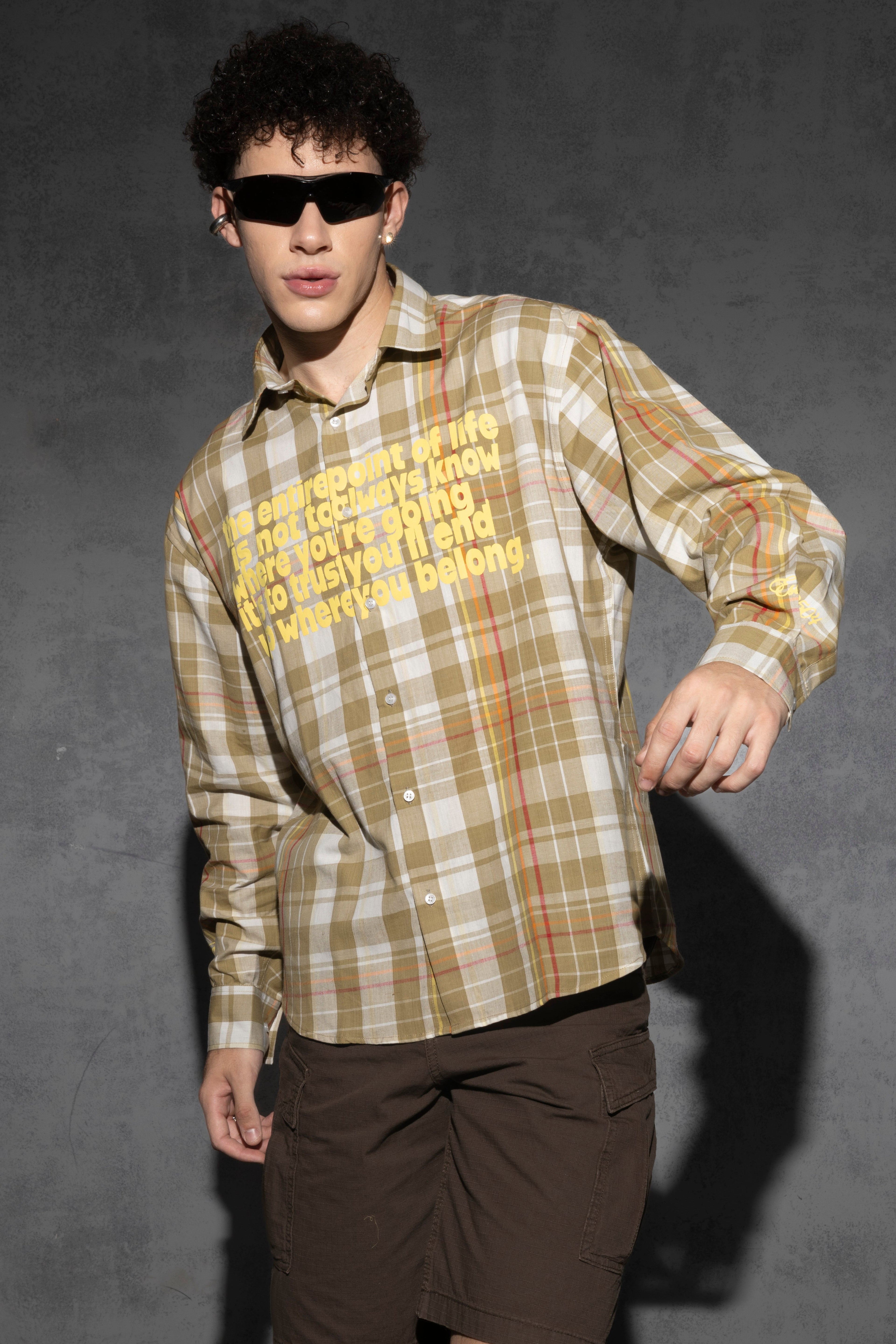 LEAVE IT ON GOD PLAID SHIRT [UNISEX]