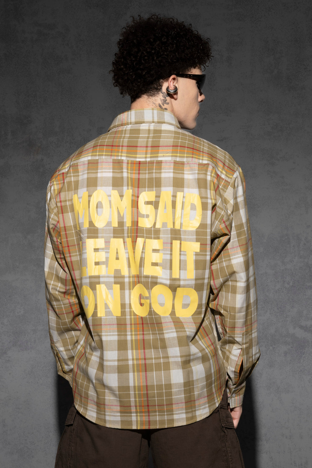 LEAVE IT ON GOD PLAID SHIRT [UNISEX]
