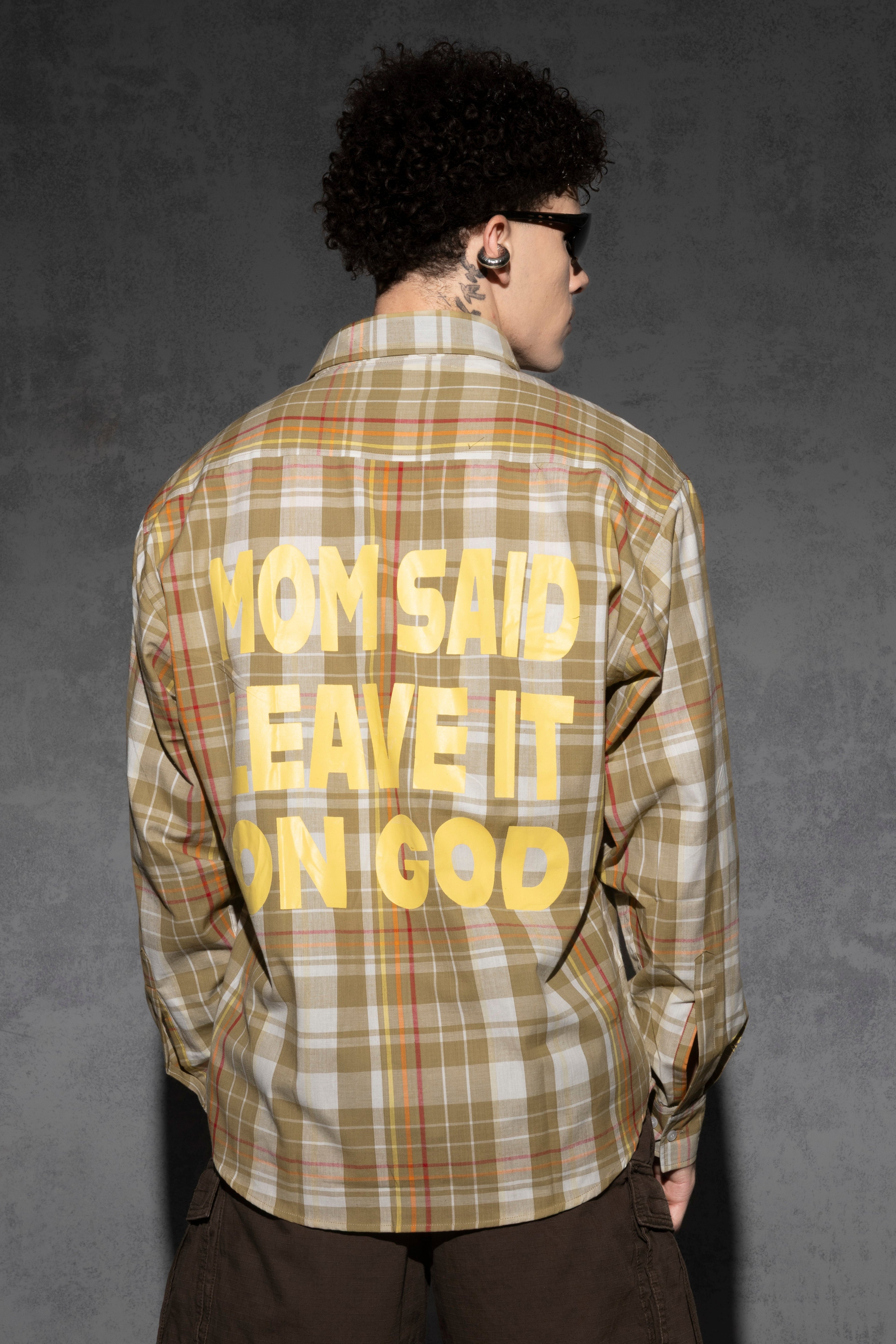 LEAVE IT ON GOD PLAID SHIRT [UNISEX]