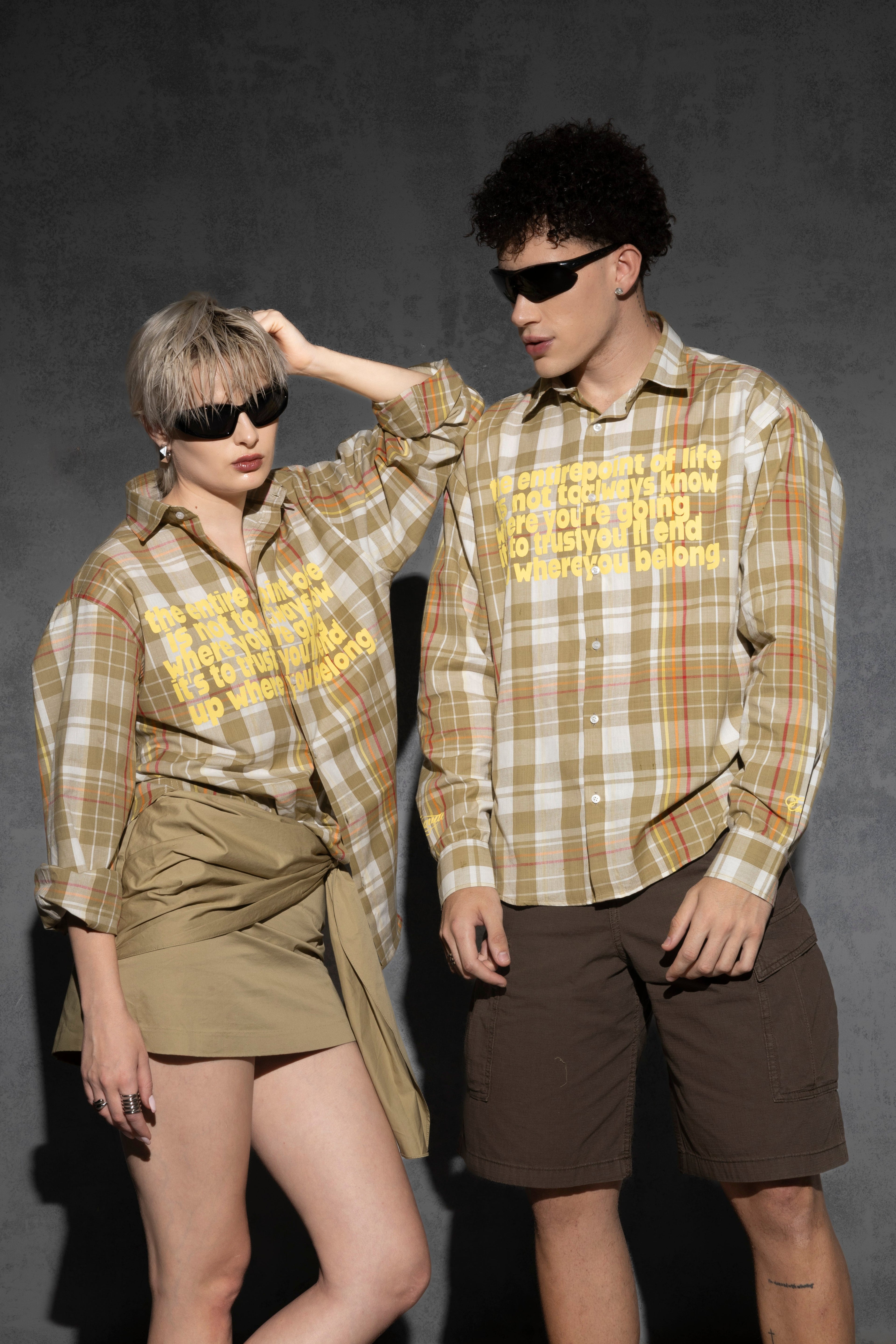 LEAVE IT ON GOD PLAID SHIRT [UNISEX]