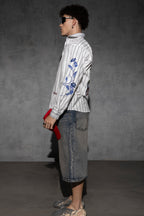 DEMISEXUAL STRIPED SIGNATURE SHIRT [UNISEX]