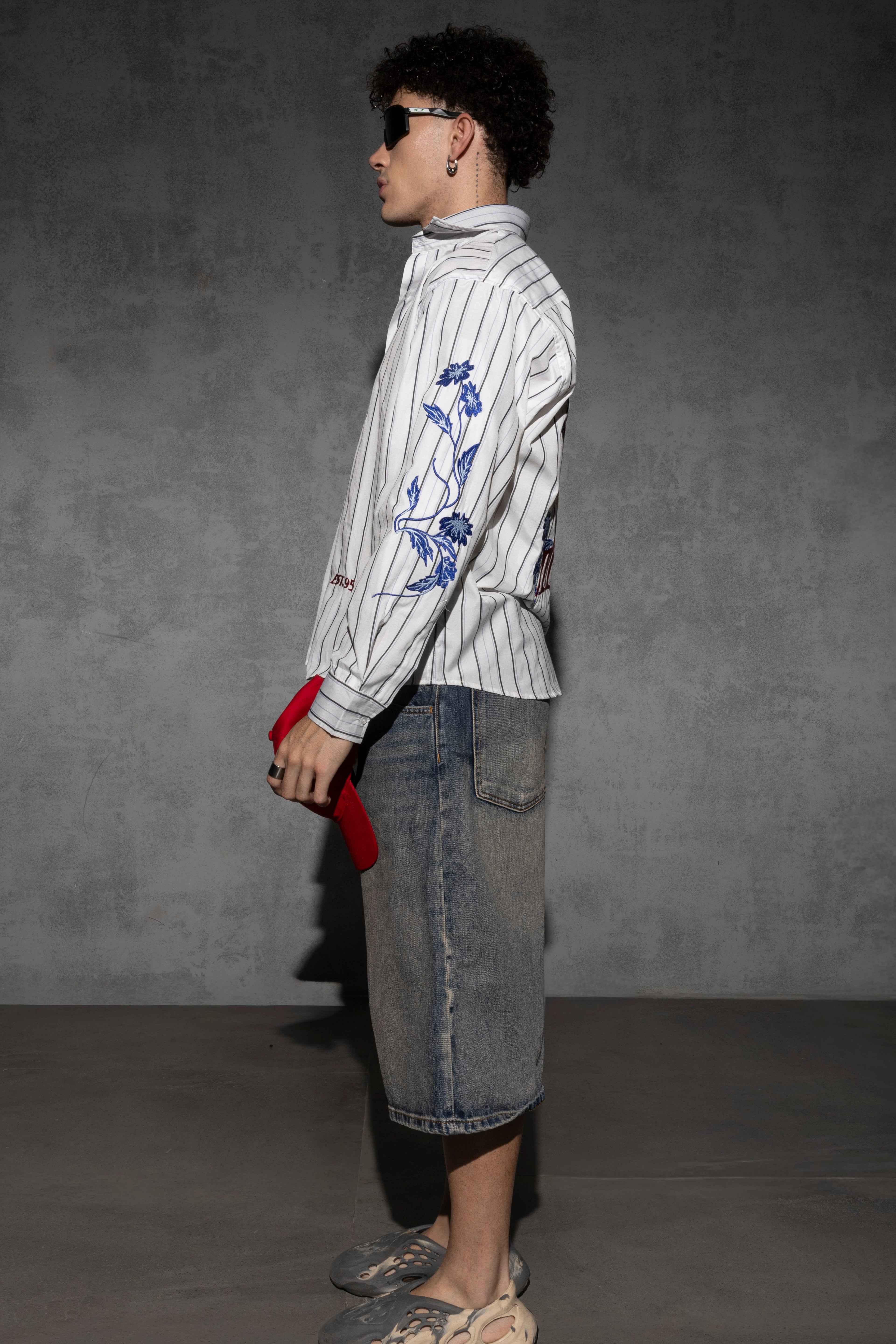 DEMISEXUAL STRIPED SIGNATURE SHIRT [UNISEX]