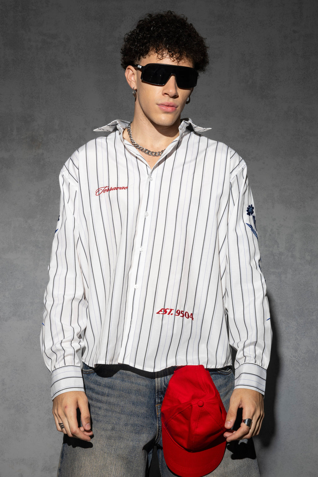 DEMISEXUAL STRIPED SIGNATURE SHIRT [UNISEX]