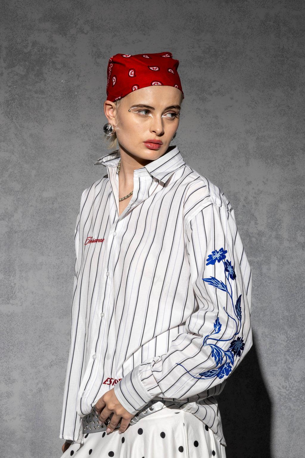 DEMISEXUAL STRIPED SIGNATURE SHIRT [UNISEX]