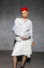 DEMISEXUAL STRIPED SIGNATURE SHIRT [UNISEX]