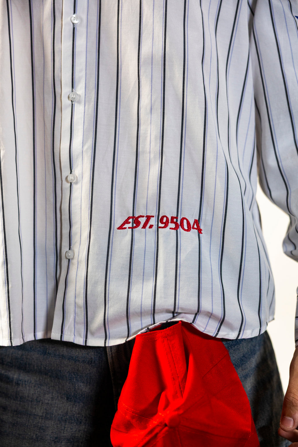 DEMISEXUAL STRIPED SIGNATURE SHIRT [UNISEX]