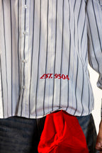 DEMISEXUAL STRIPED SIGNATURE SHIRT [UNISEX]