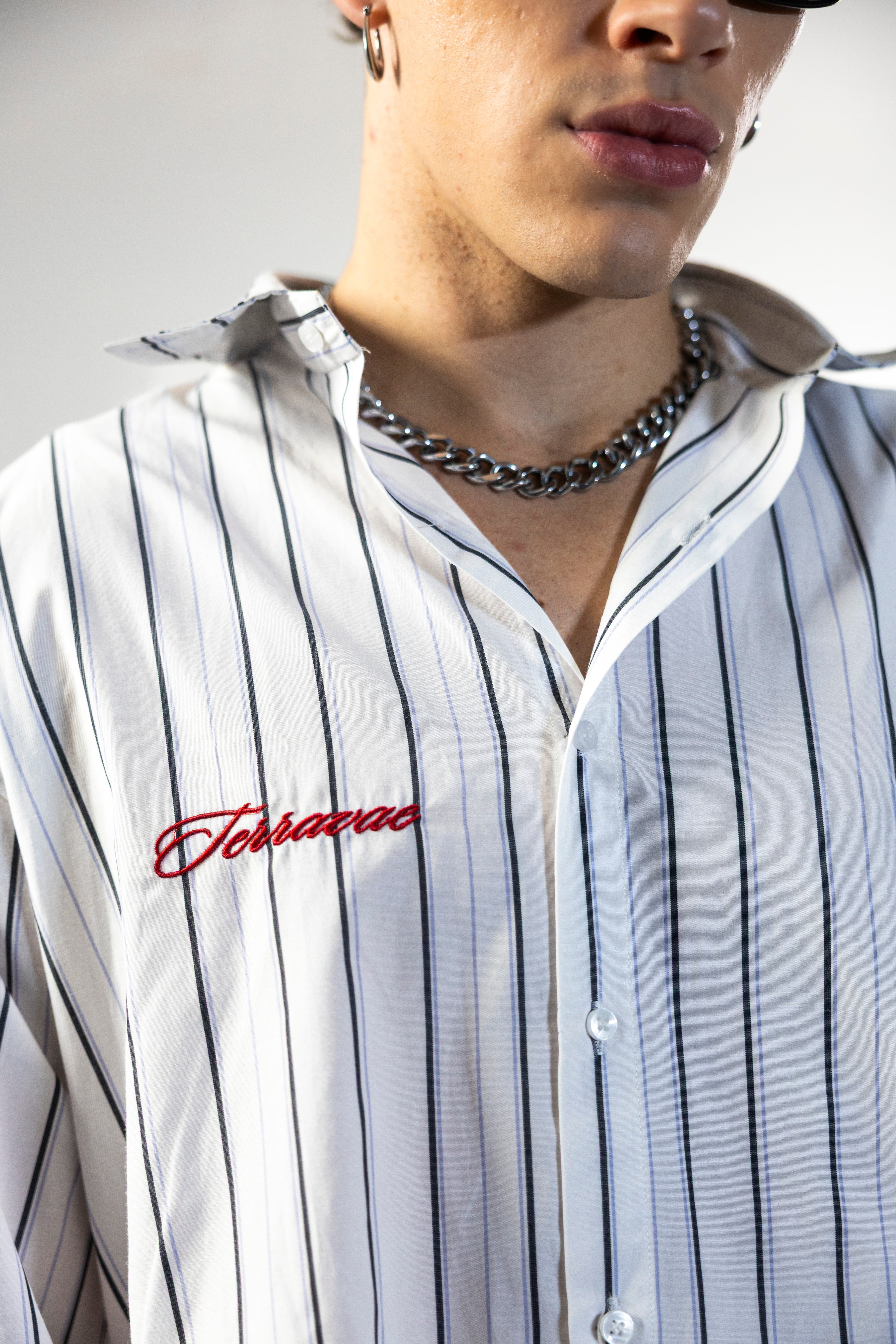 DEMISEXUAL STRIPED SIGNATURE SHIRT [UNISEX]