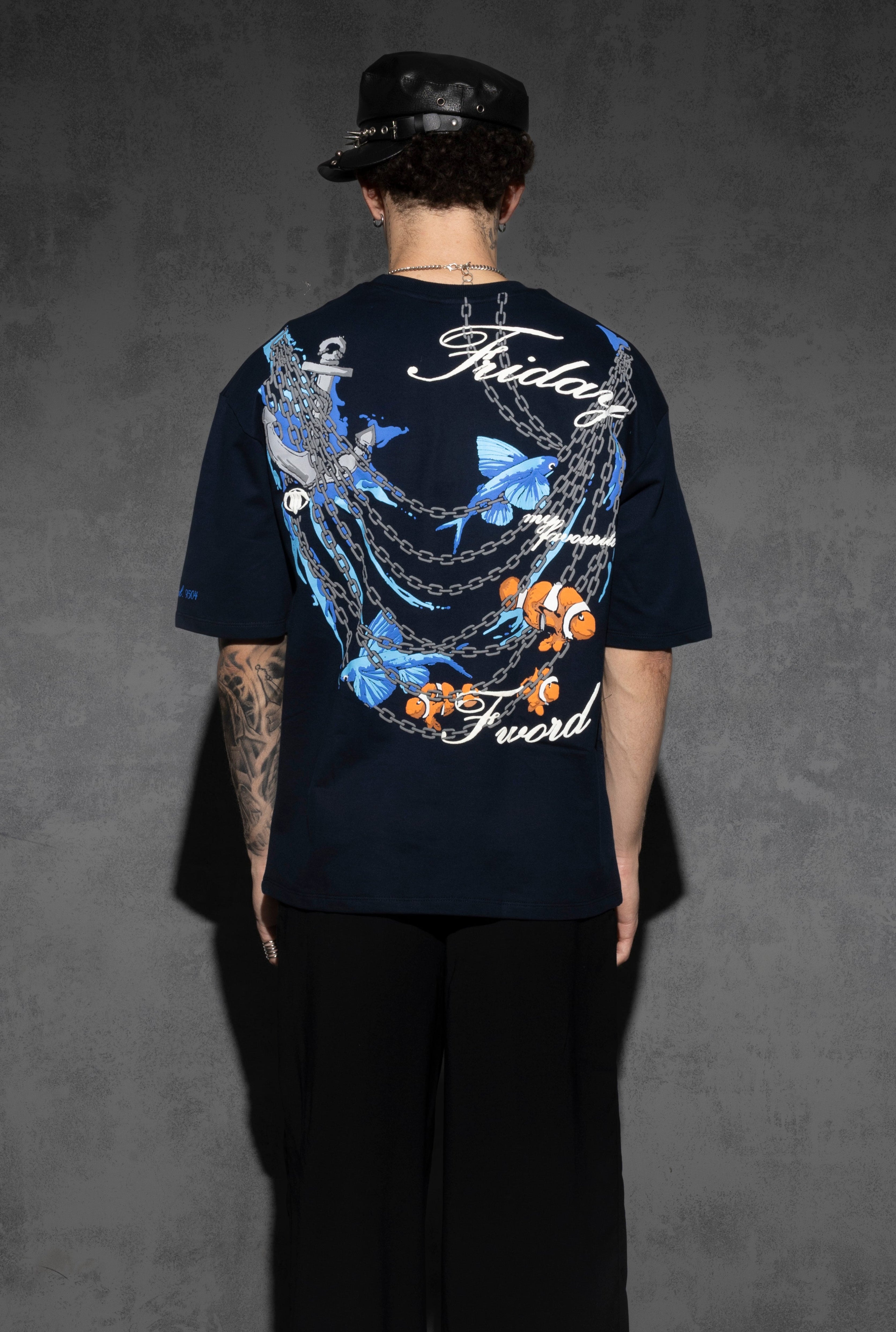 NAVY ANCHOR T-SHIRT [UNISEX]