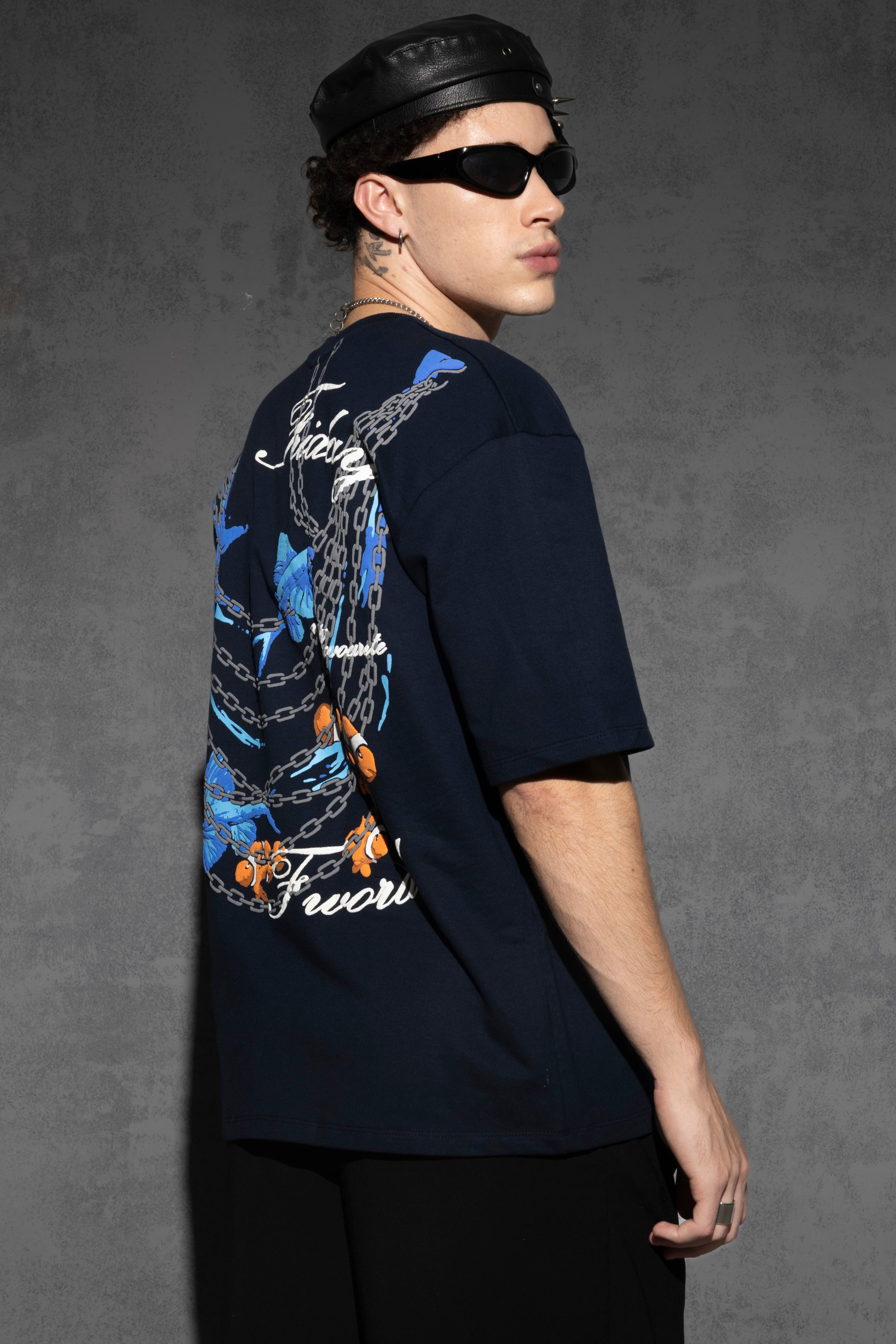 NAVY ANCHOR T-SHIRT [UNISEX]