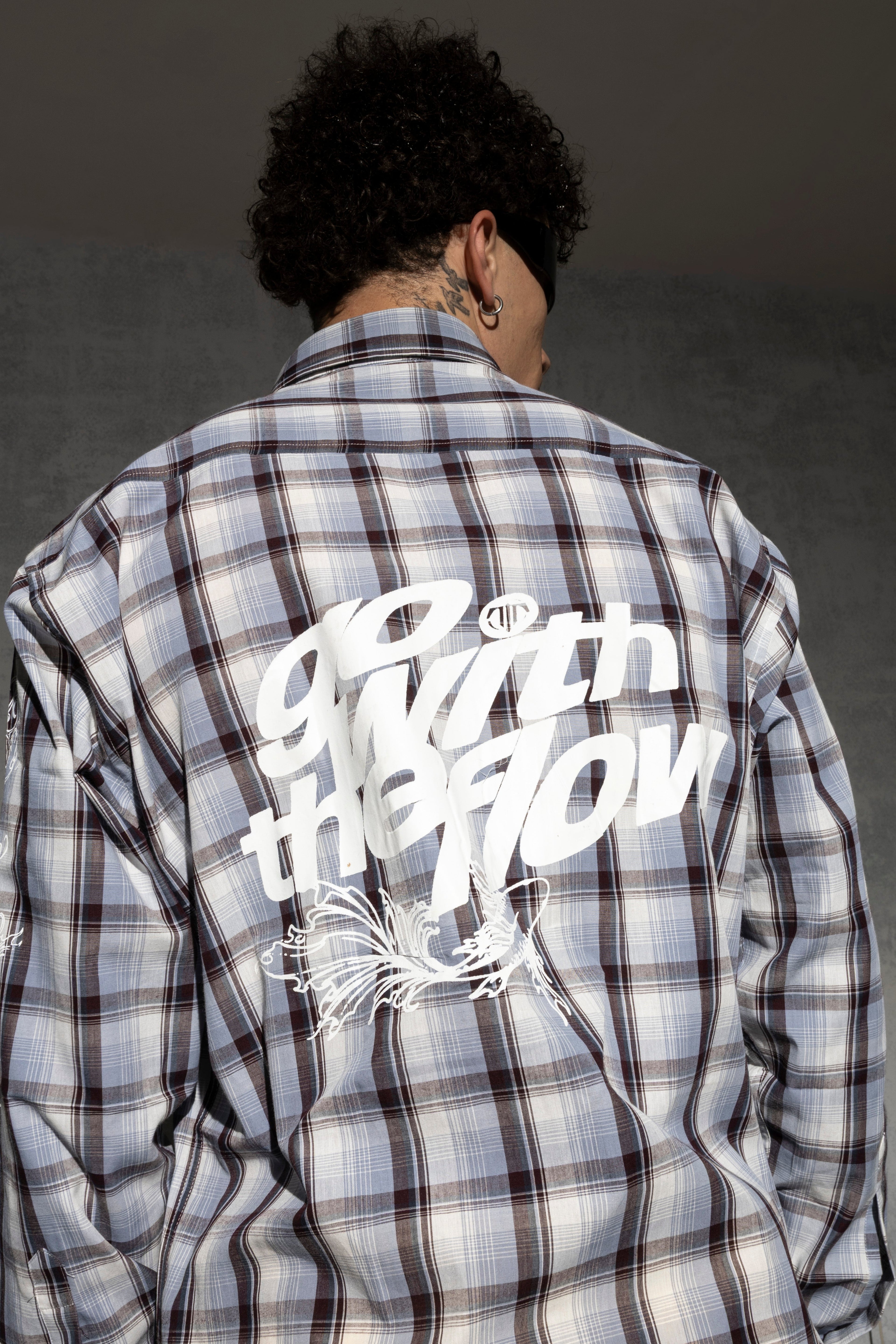 GO WITH THE FLOW CHECKS SHIRT [UNISEX]