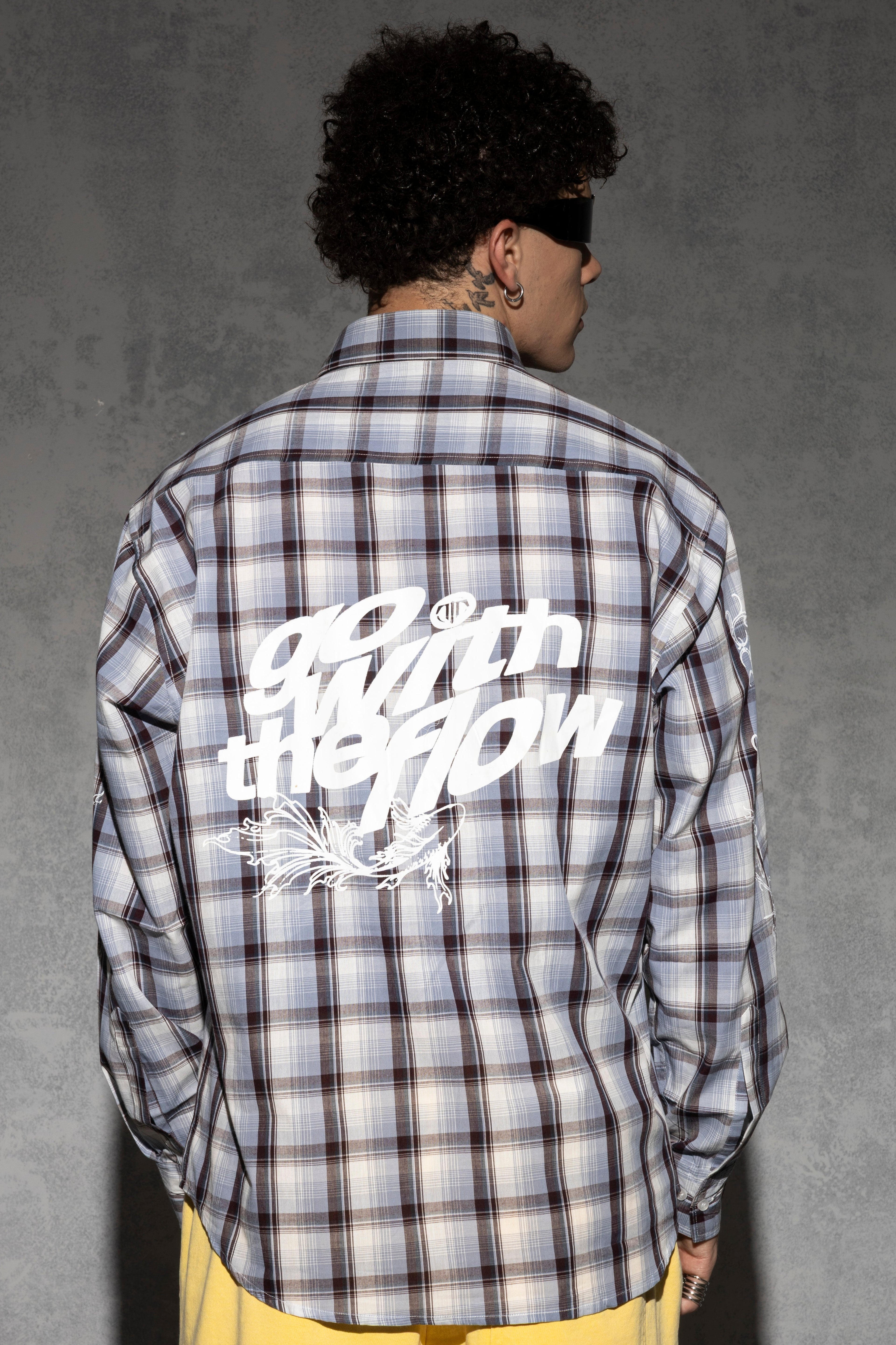 GO WITH THE FLOW CHECKS SHIRT [UNISEX]