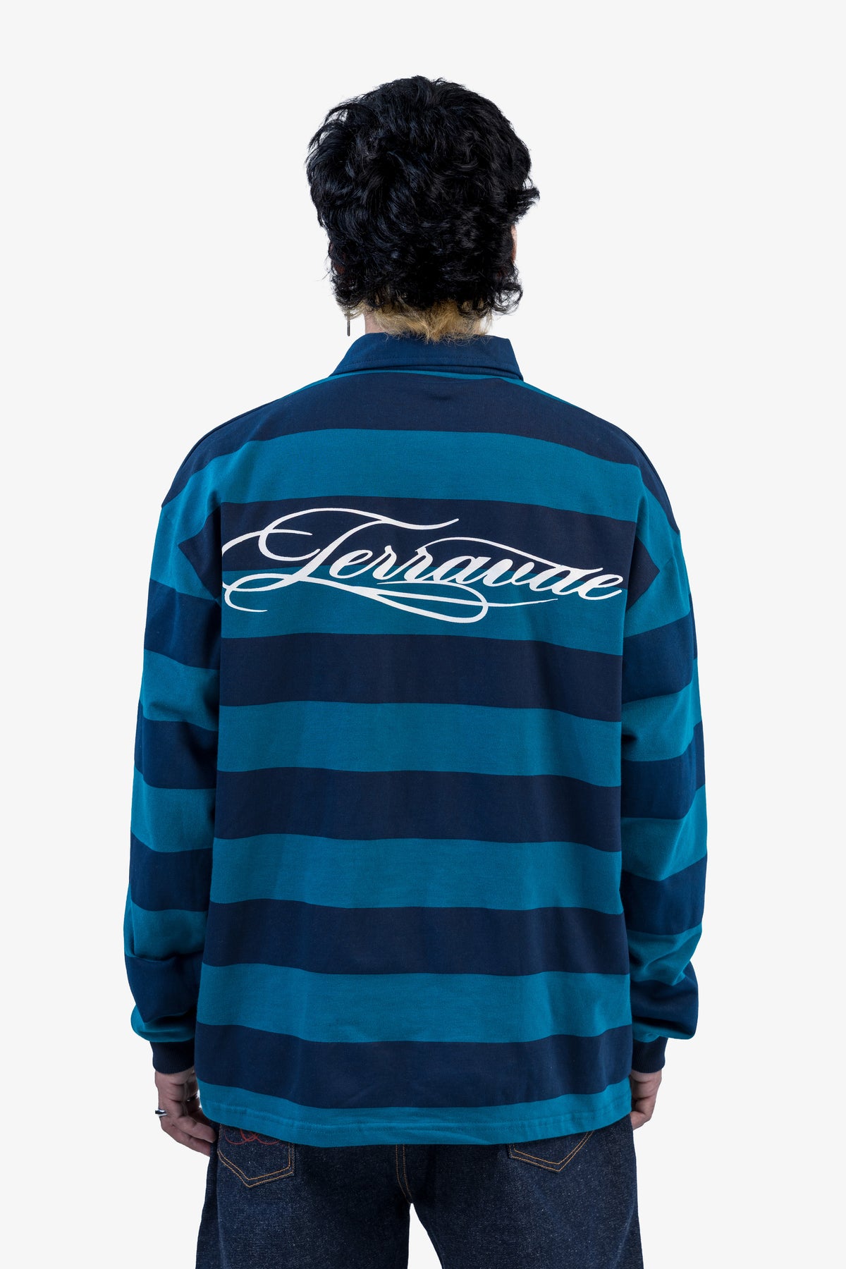 TEAL STRIPE POLO