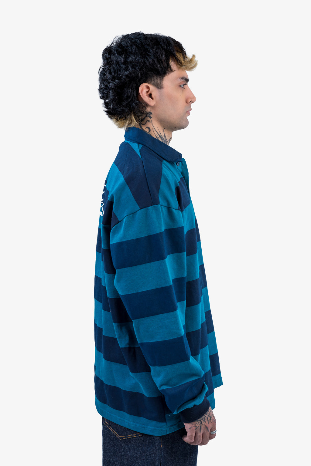 TEAL STRIPE POLO