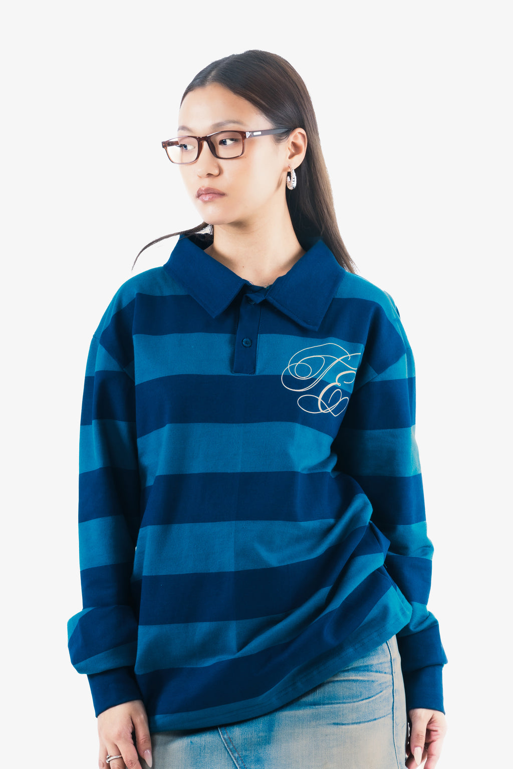 TEAL STRIPE POLO