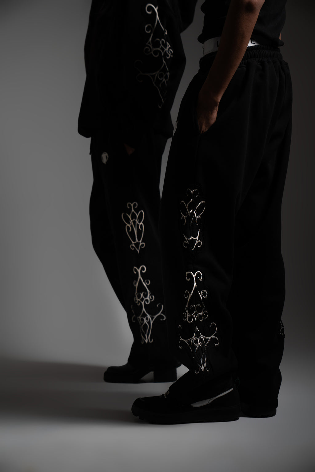 BLACK MIDNIGHT SWEATPANTS