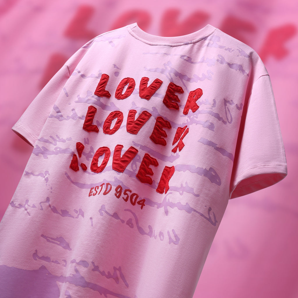 PINK LOVE LOGGED OUT T-SHIRT