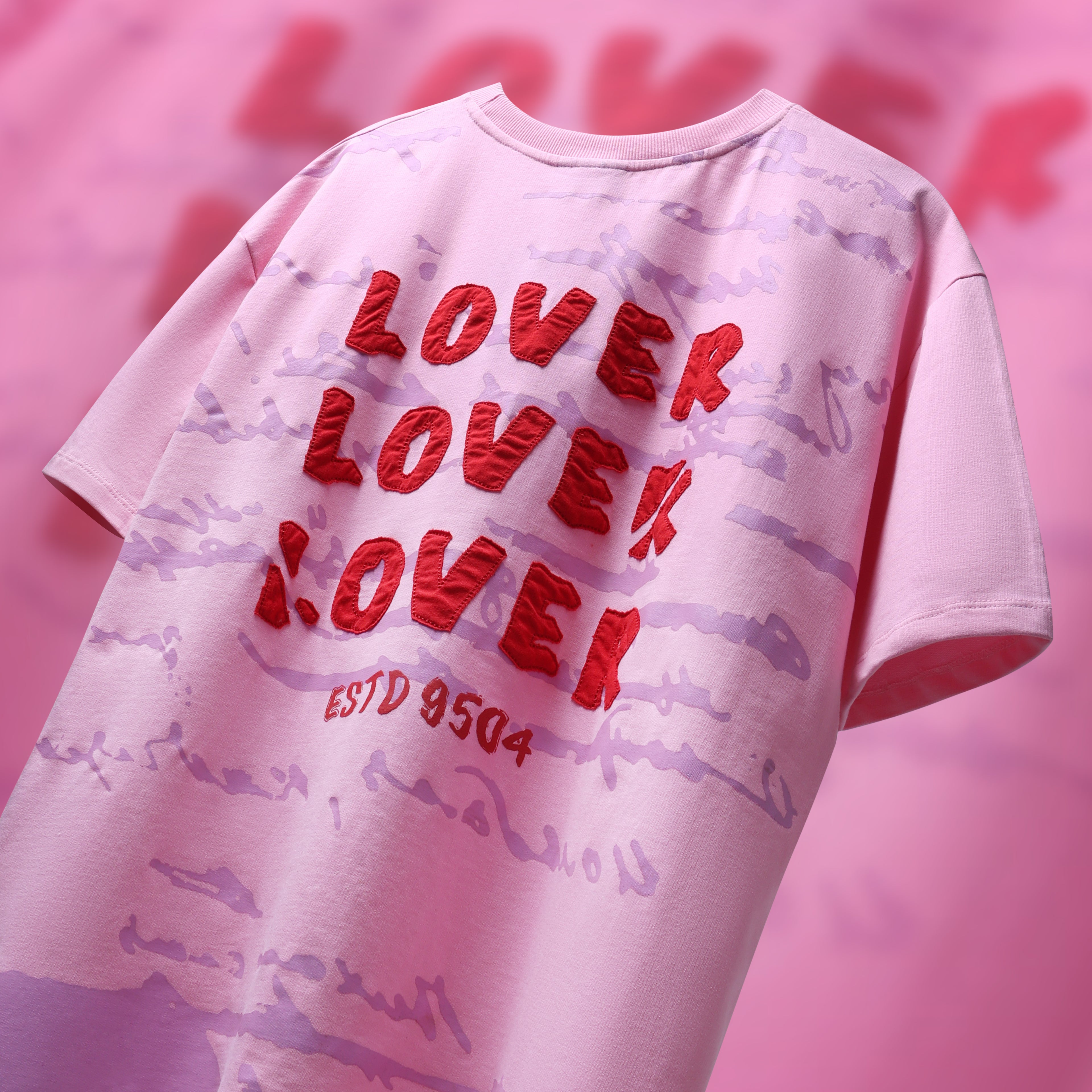 PINK LOVE LOGGED OUT T-SHIRT