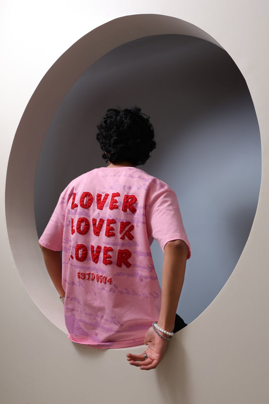 PINK LOVE LOGGED OUT T-SHIRT