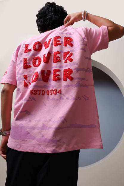 PINK LOVE LOGGED OUT T-SHIRT