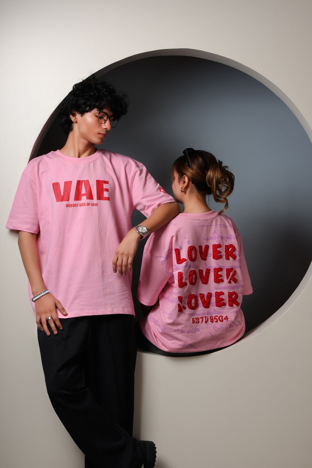 PINK LOVE LOGGED OUT T-SHIRT