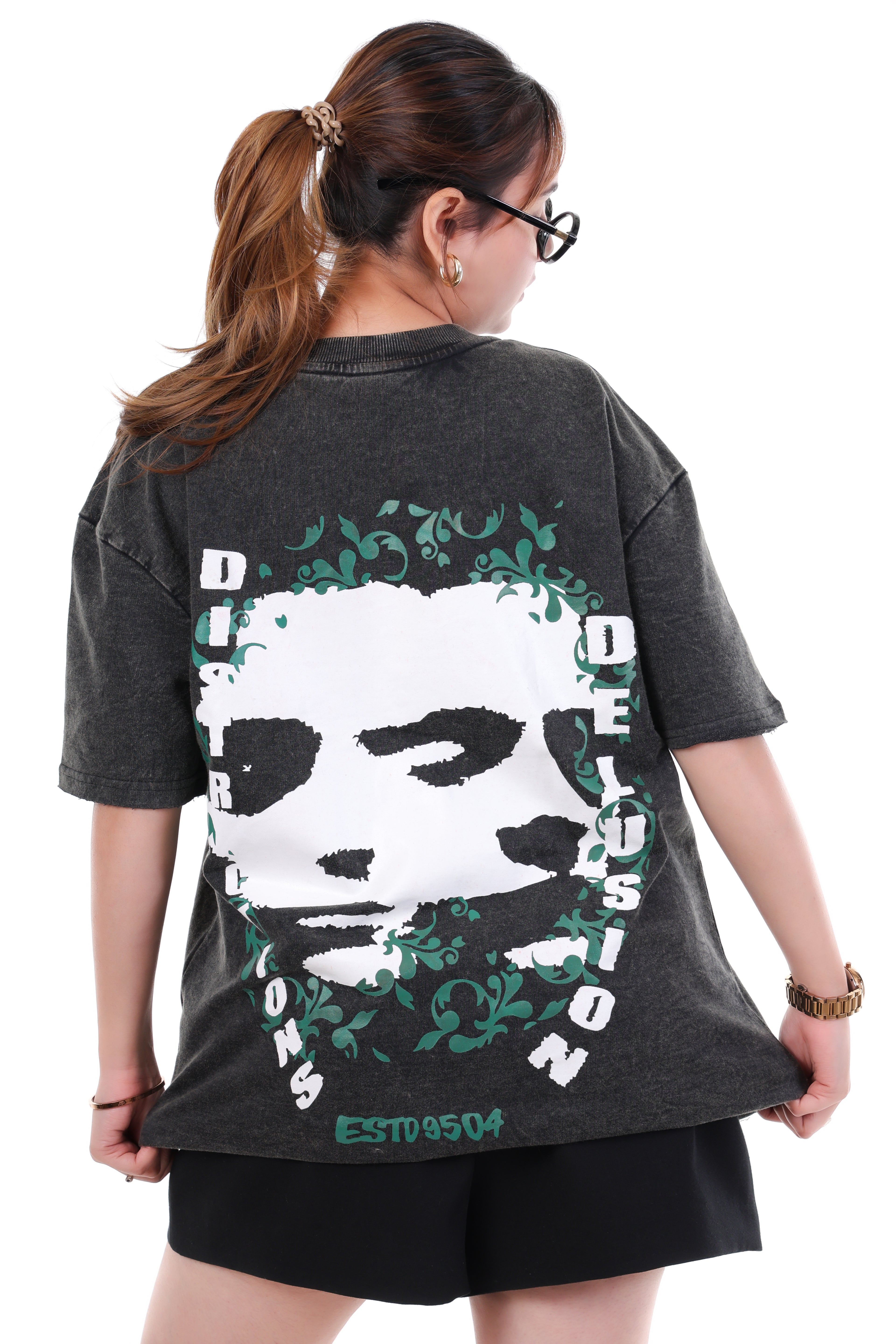 ACID WASH DSTRCTD T-SHIRT [UNISEX]
