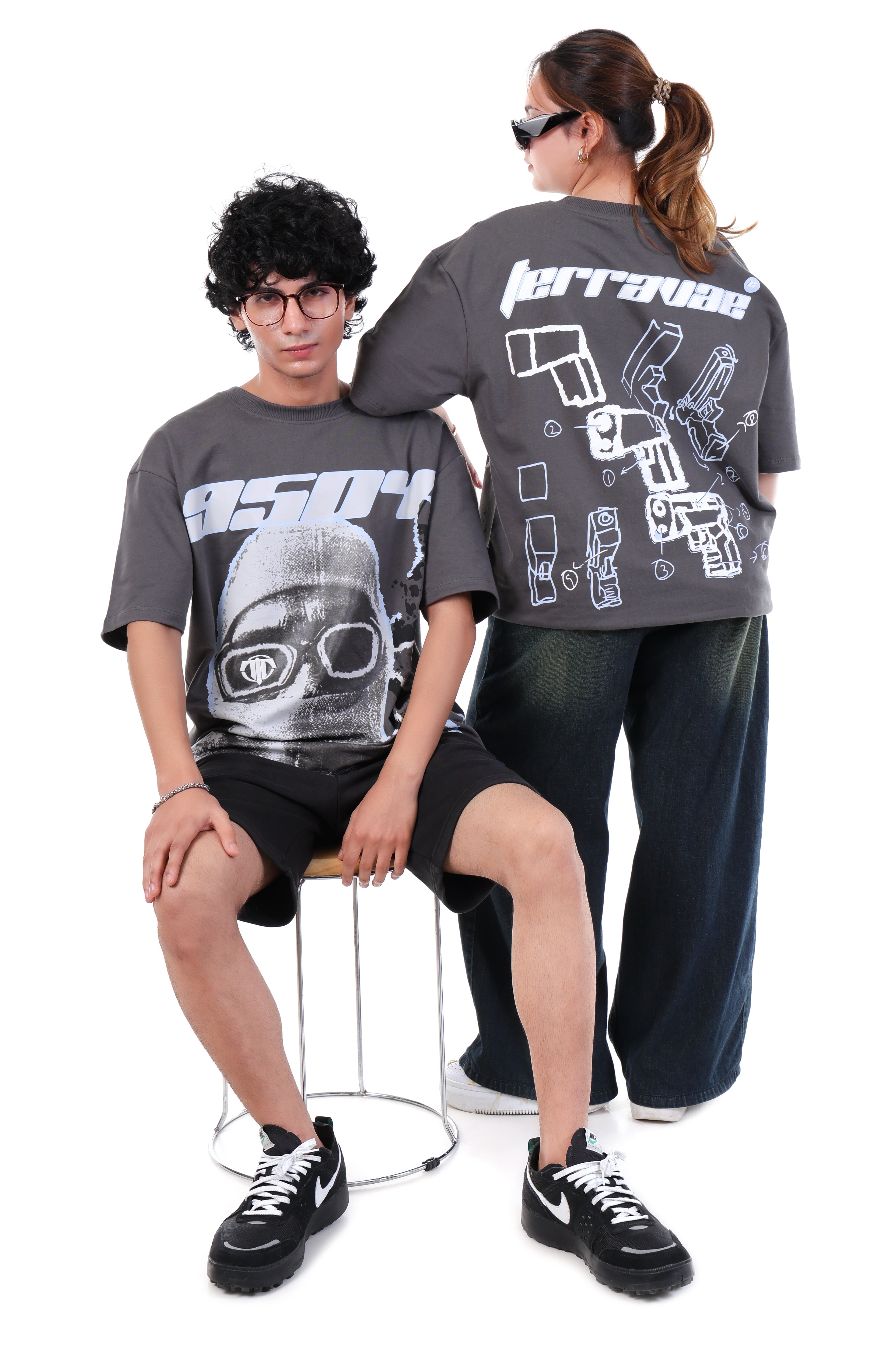 GREY SKI T-SHIRT [UNISEX]