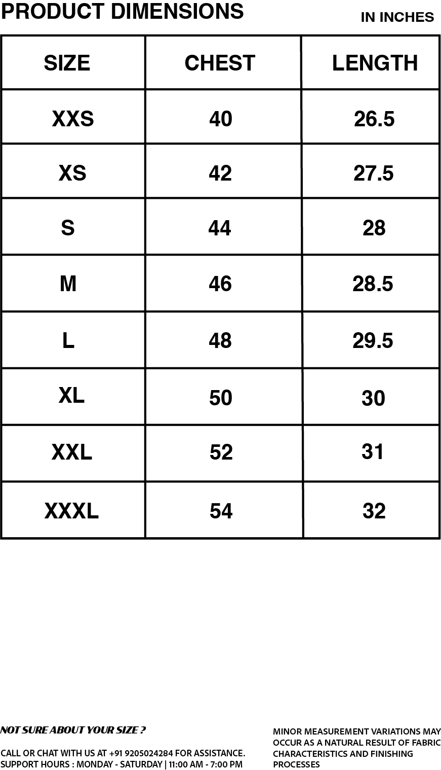 Size chart for PINK STRIPED NATURAL FLOW POLO [UNISEX]