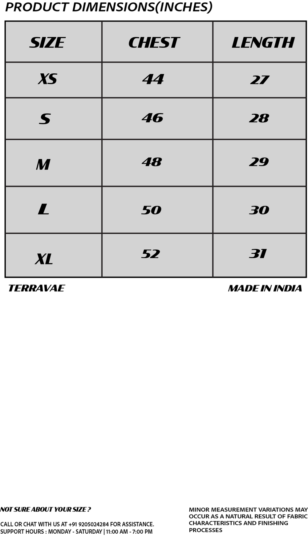 Size chart for MIDNIGHT WAVE WAFFLE [UNISEX]